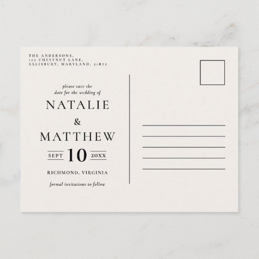 Rustikales Scheunenbauernhaus Herbst Elegante Hoch Ankündigungspostkarte (Rückseite)