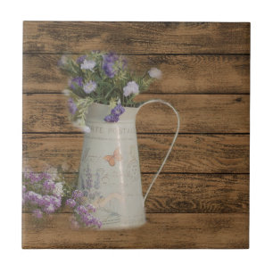 rustikales Scheunenholz des Westernlandlavendels Fliese