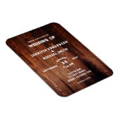 Rustikales Scheunenholz - Land Hochzeit Einladung Magnet (Rechte Seite)