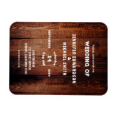 Rustikales Scheunenholz - Land Hochzeit Einladung Magnet (Horizontal)