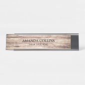 Rustikales Scheunenholz Schreibtischnamensplakette (Vorderseite )