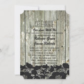 Rustikales Scheunenholz schwarzer Spitz Moderne Ho Einladung (Vorderseite)