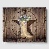 rustikales Scheunenholz Wildblume Western Cowgirl Gästebuch (Rückseite)