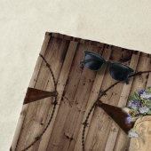 rustikales Scheunenholz Wildblume Western Cowgirl Strandtuch (Beispiel)