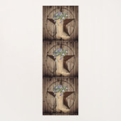 rustikales Scheunenholz Wildblume Western Cowgirl Yogamatte (Rückseite)