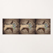 rustikales Scheunenholz Wildblume Western Cowgirl Yogamatte (Vorderseite (Horizontal))
