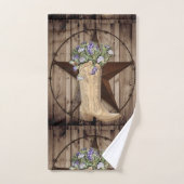 Rustikales Scheunenholz Wildblume Western Stars Co Badhandtuch Set (Handtuch)
