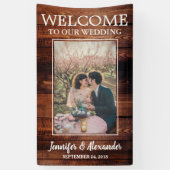 Rustikales Scheunenholz Willkommen in unserem Hoch Banner (Vertikal)