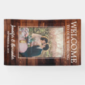 Rustikales Scheunenholz Willkommen in unserem Hoch Banner (Horizontal)