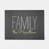 Rustikales schickes Familien-Monogramm im Fußmatte (Vorderseite)