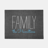 Rustikales schickes Familien-Monogramm in Fußmatte (Vorderseite)