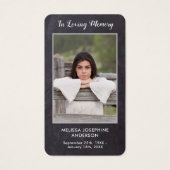 Rustikales Schiefer Foto Beileid Beerdigung Gebets (Vorderseite)