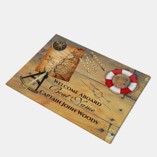 Rustikales Schiff Fußmatte (Schrägansicht)