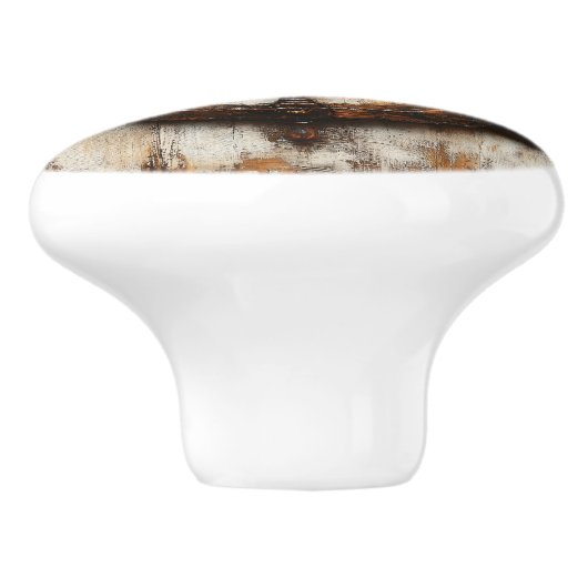 Rustikales Schiffrad Helm Nautic Keramikknauf (Seitenansicht)