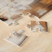 Rustikales Schiffrad Helm Nautic Puzzle (Seite)