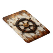 Rustikales Schiffrad Helm Nautical Flexible Magnet (Rechte Seite)