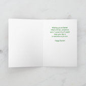 Rustikales Schildkröten im Gras mit Ostereiern Karte (Innenseite)