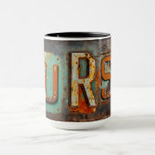 Rustikales Schilfmaterial Tasse (Zentrum)