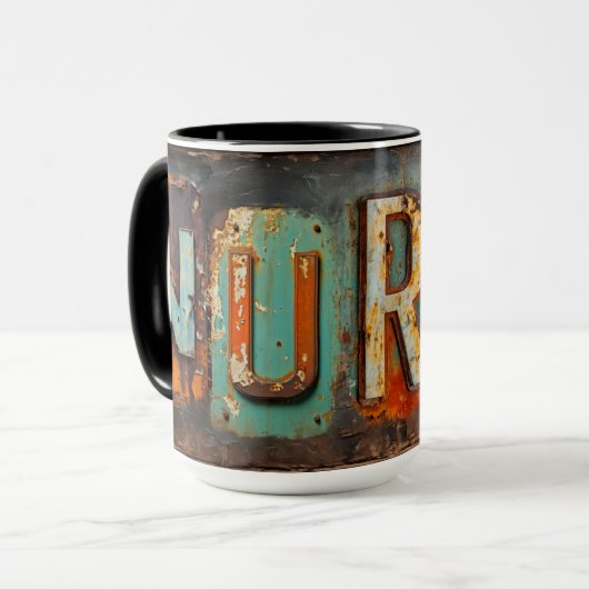 Rustikales Schilfmaterial Tasse (Vorderseite Links)