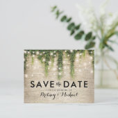 Rustikales Schloss Steinkirche Leuchten Save the D Ankündigungspostkarte (Stehend Vorderseite)