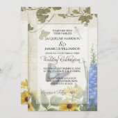 Rustikales Schmetterling Drachenfliege Daisy Einladung (Vorne/Hinten)