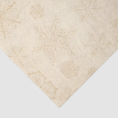 Rustikales Schneeflockenmuster Vintager Winterbrau Seidenpapier (Detail)
