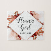 Rustikales Schönheitsblütenmädchen Gerahmte Bohemi Puzzle (Horizontal)