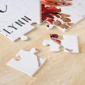 Rustikales Schönheitsblütenmädchen Gerahmte Bohemi Puzzle (Seite)