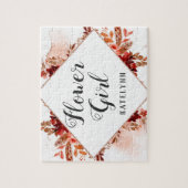 Rustikales Schönheitsblütenmädchen Gerahmte Bohemi Puzzle (Vertikal)