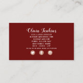 Rustikales Schönheitswasser Wasserfarbenfall Boho  Visitenkarte (Rückseite)