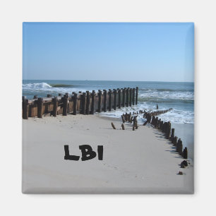 Rustikales Schott am Strand Magnet