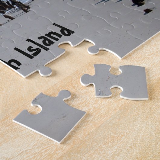 Rustikales Schott am Strand Puzzle (Seite)