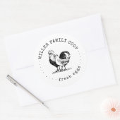 Rustikales Schreibmaschinenfamilienhaus Runder Aufkleber (Umschlag)