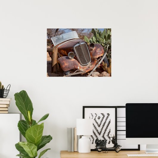 Rustikales Schrottauto in Namibia Solitaire Foto P Poster (Heimbüro)
