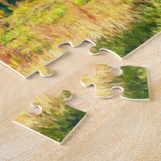 Rustikales Schuppen - Fall-Foliage-Puzzle Puzzle (Seite)