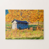 Rustikales Schuppen - Fall-Foliage-Puzzle Puzzle (Horizontal)