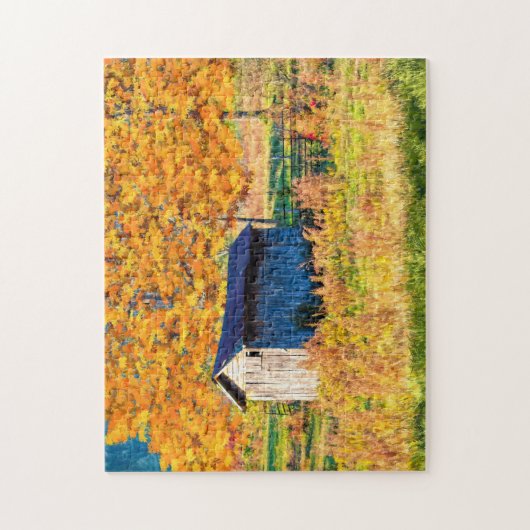 Rustikales Schuppen - Fall-Foliage-Puzzle Puzzle (Vertikal)