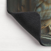 Rustikales Schüssel in der Fensterkunst Mousepad (Ecke)