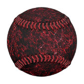 Rustikales schwammiges Rot auf dunkelrotem Hinterg Baseball (Rückseite)