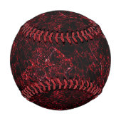 Rustikales schwammiges Rot auf dunkelrotem Hinterg Baseball (Vorderseite)