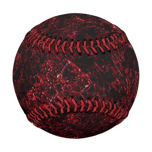 Rustikales schwammiges Rot auf dunkelrotem Hinterg Baseball (Vorderseite)