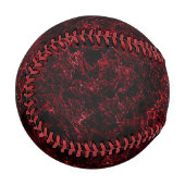 Rustikales schwammiges Rot auf dunkelrotem Hinterg Baseball (Vorderseite Links)