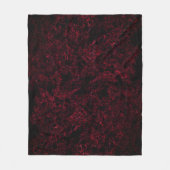 Rustikales schwammiges Rot auf dunkelrotem Hinterg Fleecedecke (Vorderseite)