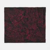 Rustikales schwammiges Rot auf dunkelrotem Hinterg Fleecedecke (Vorderseite (Horizontal))