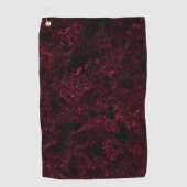 Rustikales schwammiges Rot auf dunkelrotem Hinterg Golfhandtuch (Vorderseite)
