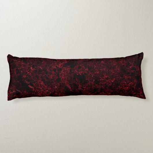 Rustikales schwammiges Rot auf dunkelrotem Hinterg Seitenschläferkissen (Rückseite)