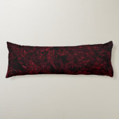 Rustikales schwammiges Rot auf dunkelrotem Hinterg Seitenschläferkissen (Vorderseite)