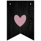 Rustikales Schwarz-Holz-Brautparty-Dekorationsbann Wimpelkette (Erste Fahne)