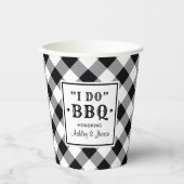 Rustikales Schwarz Ich mache GRILLEN Custom Weddin Pappbecher (Vorderseite)