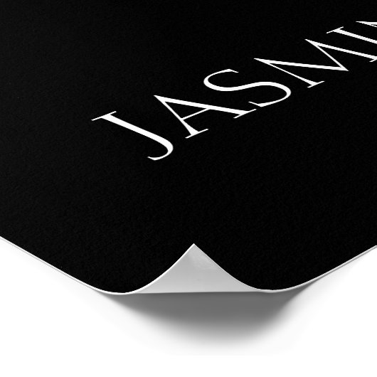 Rustikales Schwarz-Pfirsichblütenzeichen Poster (Ecke)